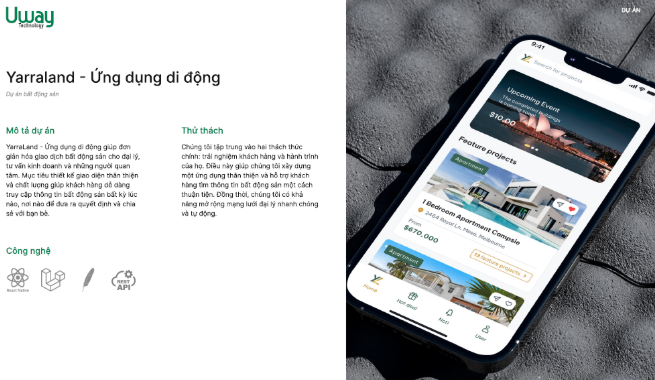 Ứng dụng tối ưu hóa quy trình giao dịch bất động sản Yarraland